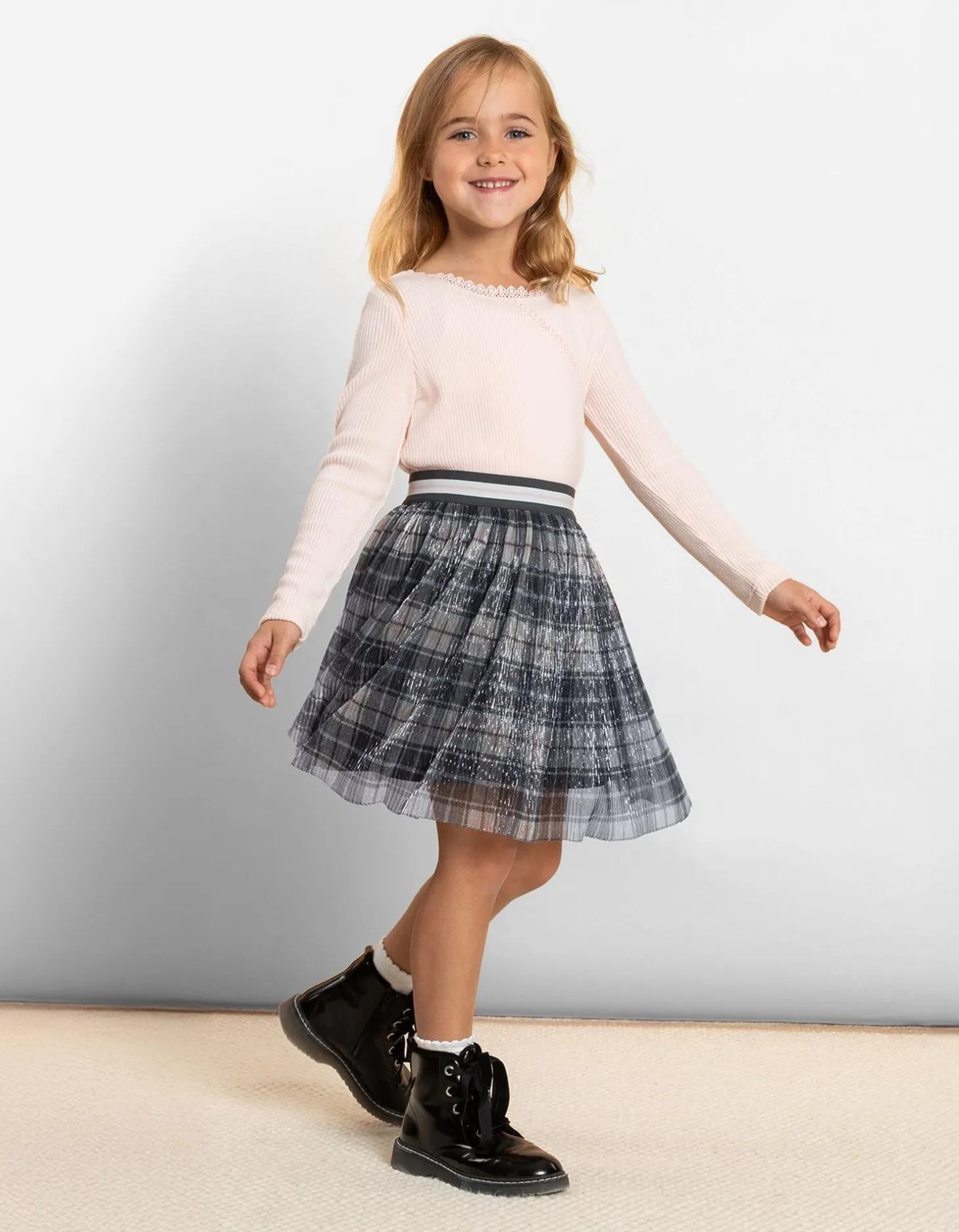 Rok - Lurex - grijs
