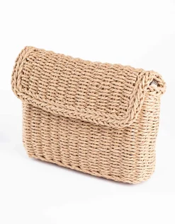 Schoudertas - patroon - beige