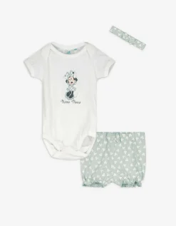 Set met romper, broek en slabbetje - Disney - wit