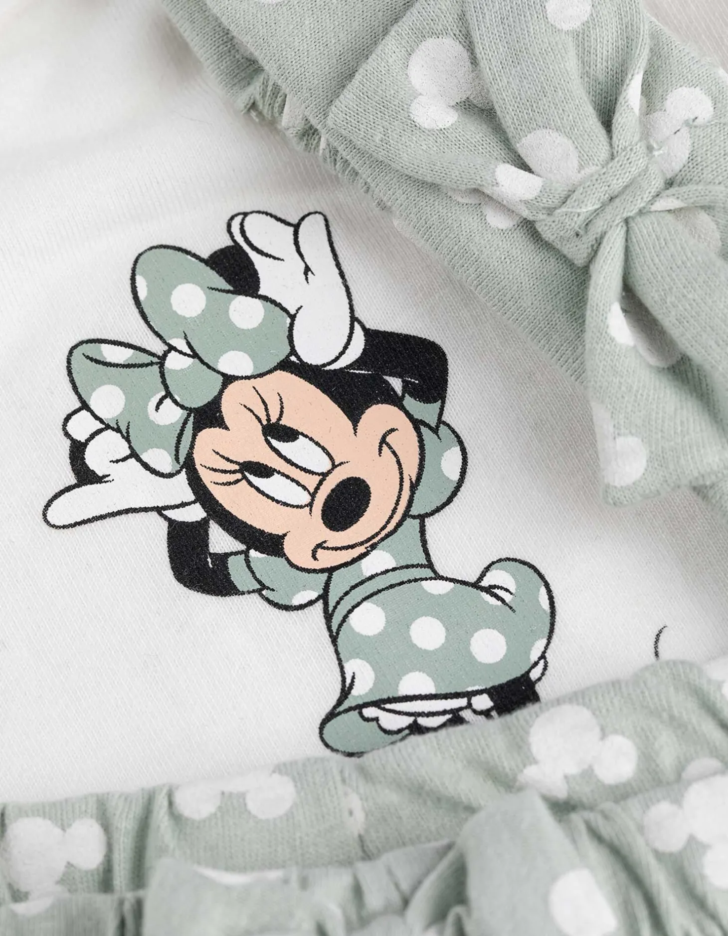 Set met romper, broek en slabbetje - Disney - wit