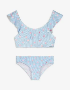 Set van bikinitop en bikinibroekje - Borduursels - wit
