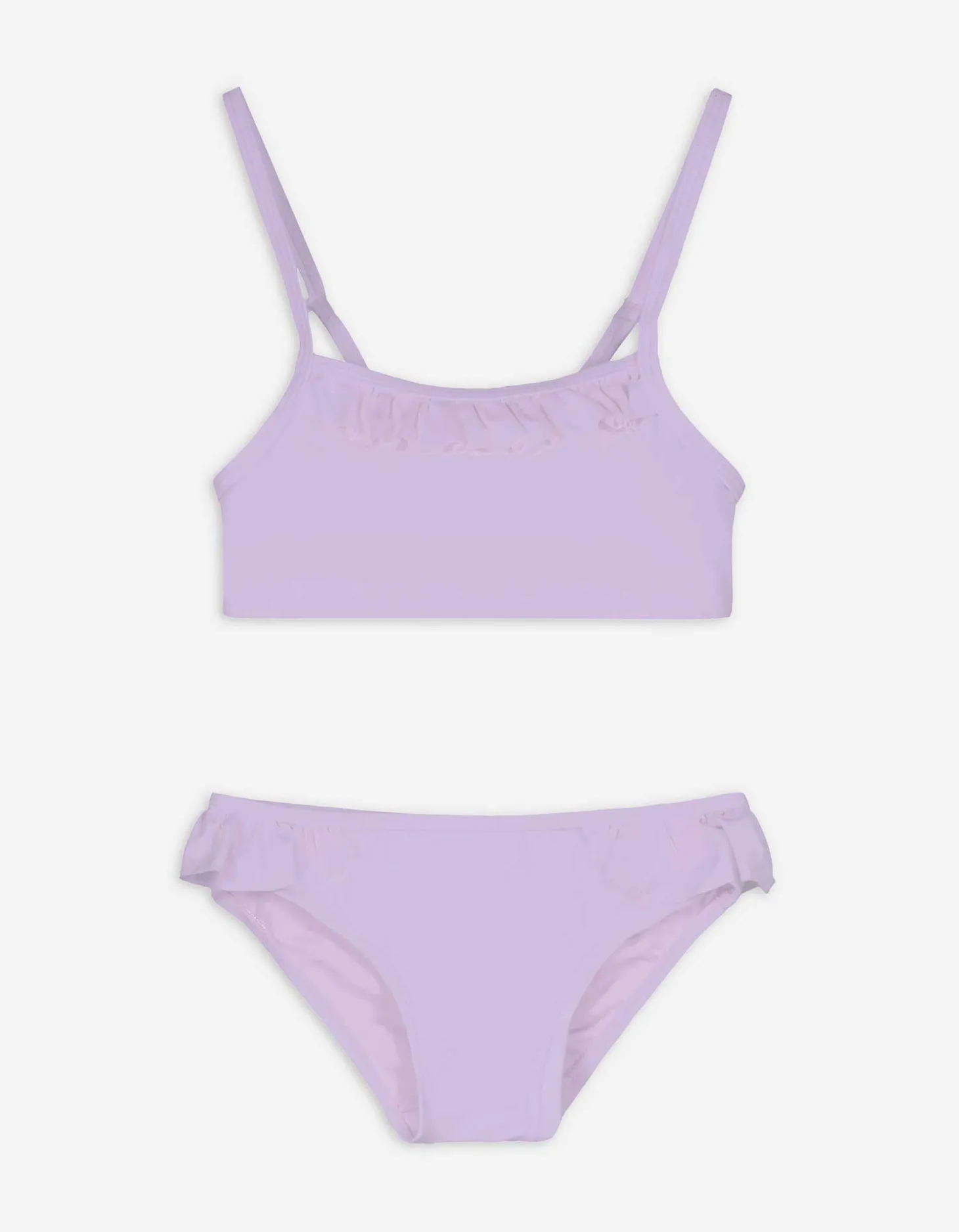 Set van bikinitop en bikinibroekje - Volants - lila