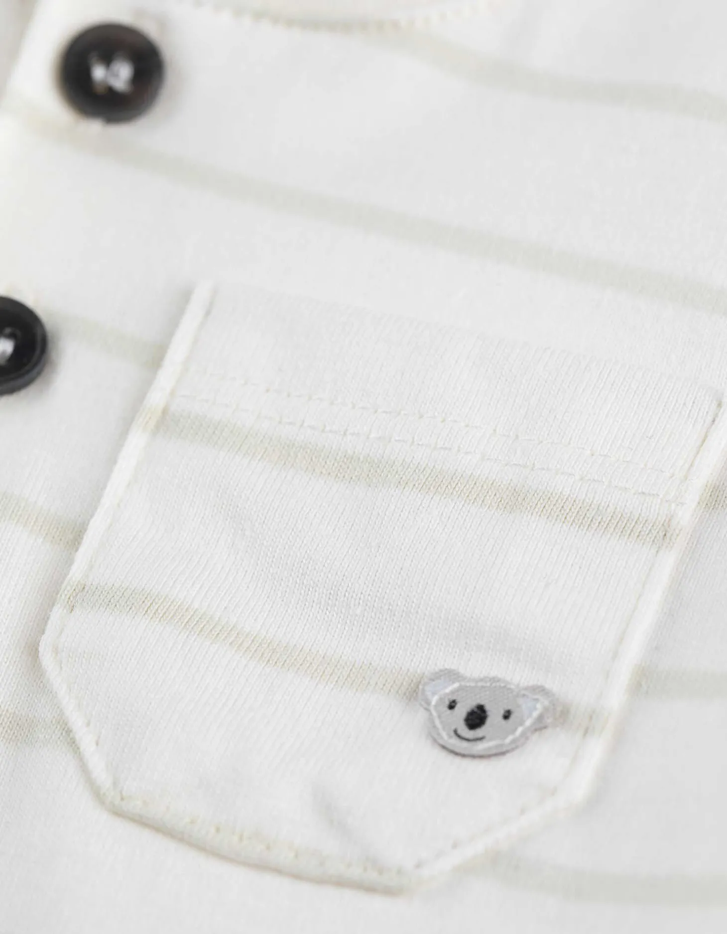 Set van longsleeve en broek - Strepen - wit