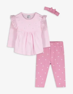 Set van longsleeve en legging - Print all-over - roze