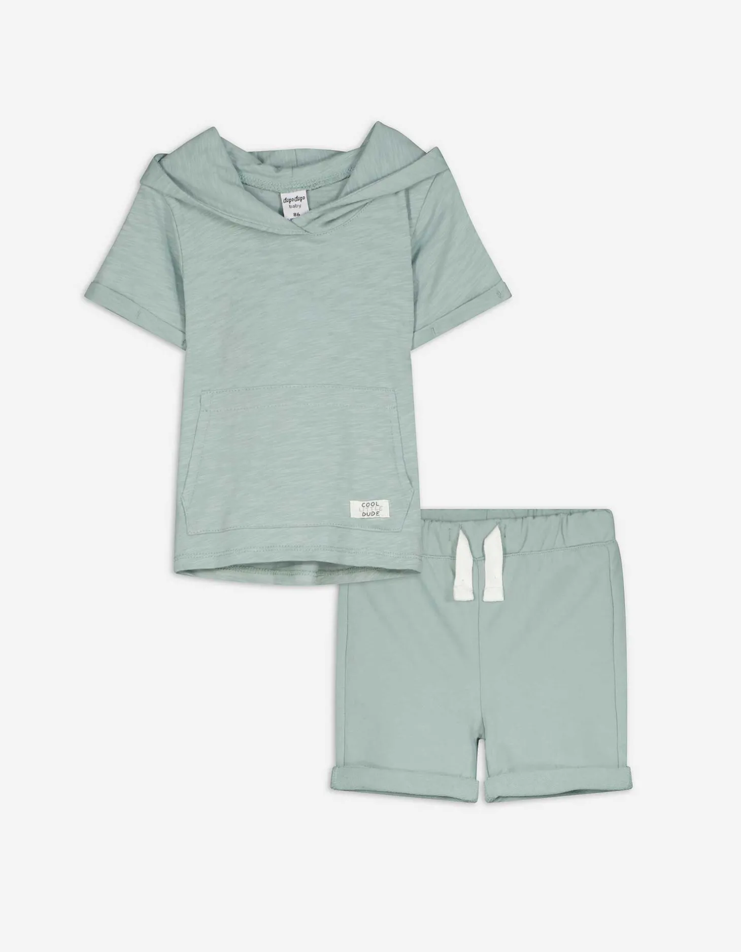 Set van shirt en broek - Effen - turkoois