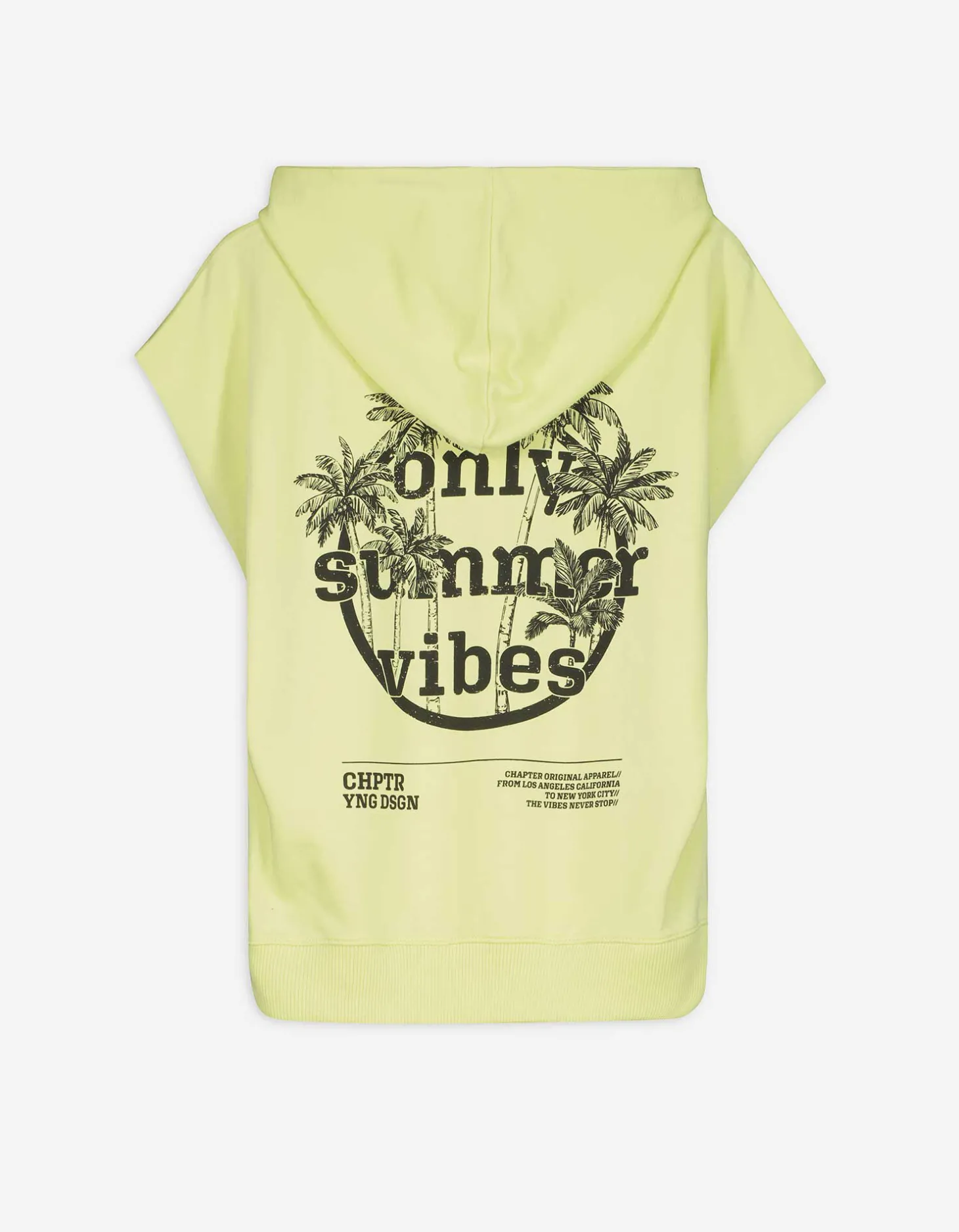 Set van shirt en shorts - Print op rug - lichtgeel