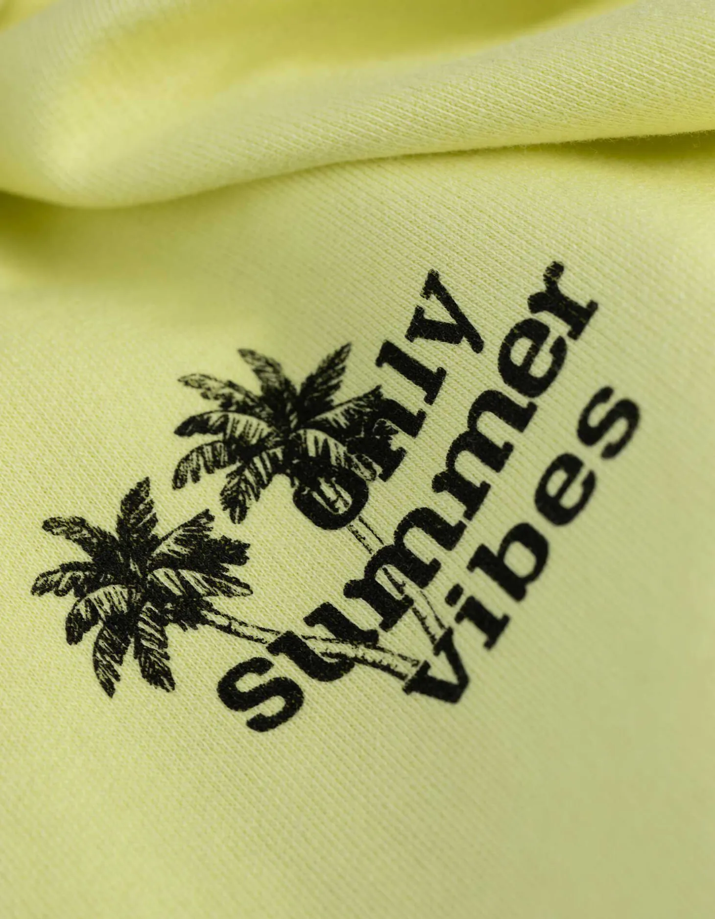 Set van shirt en shorts - Print op rug - lichtgeel