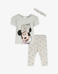 Set van sweater, broek en haarband - Minnie Mouse - lichtgroen