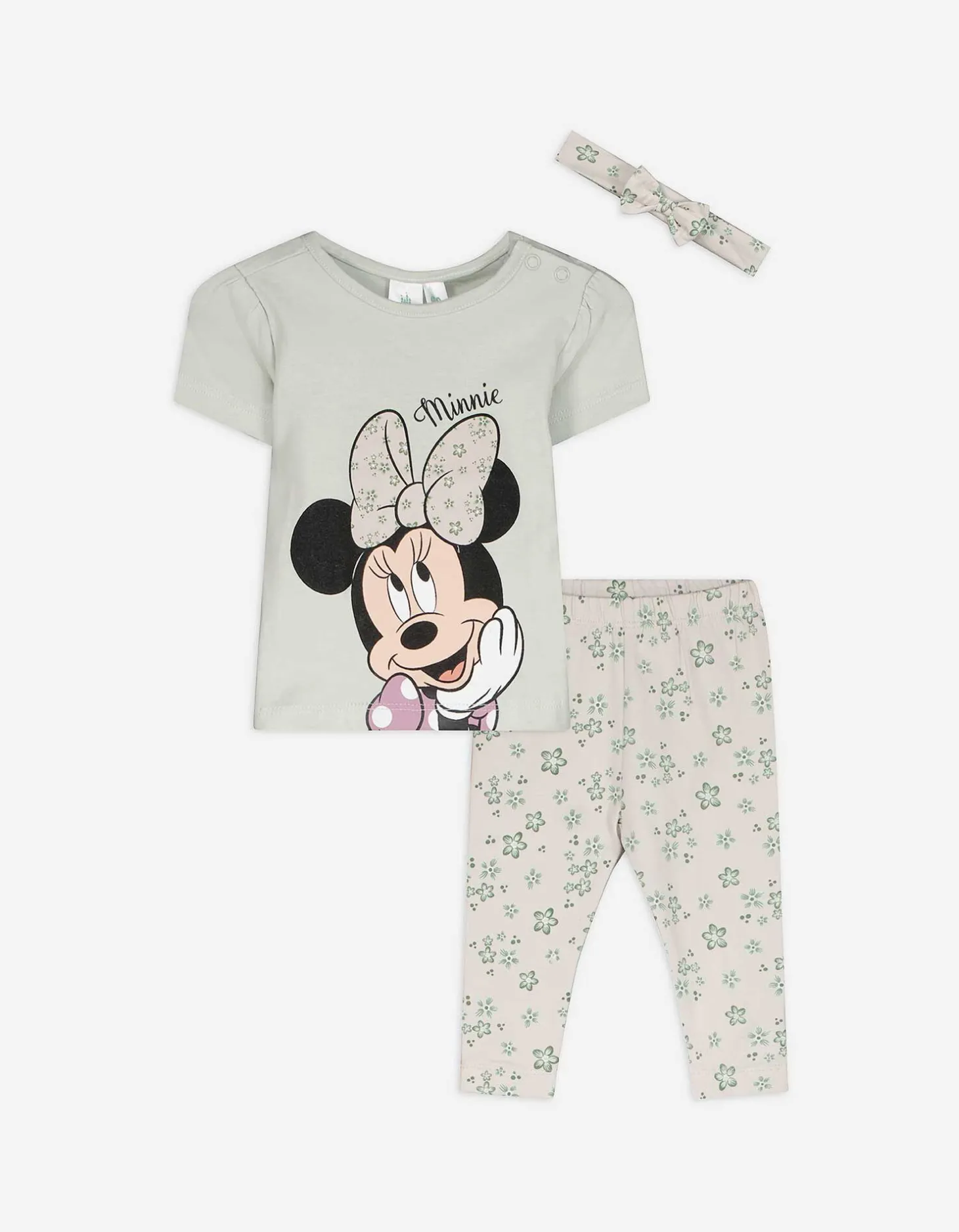 Set van sweater, broek en haarband - Minnie Mouse - lichtgroen