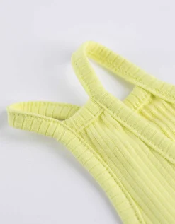 Set van top en broek - Geribd - lichtgroen