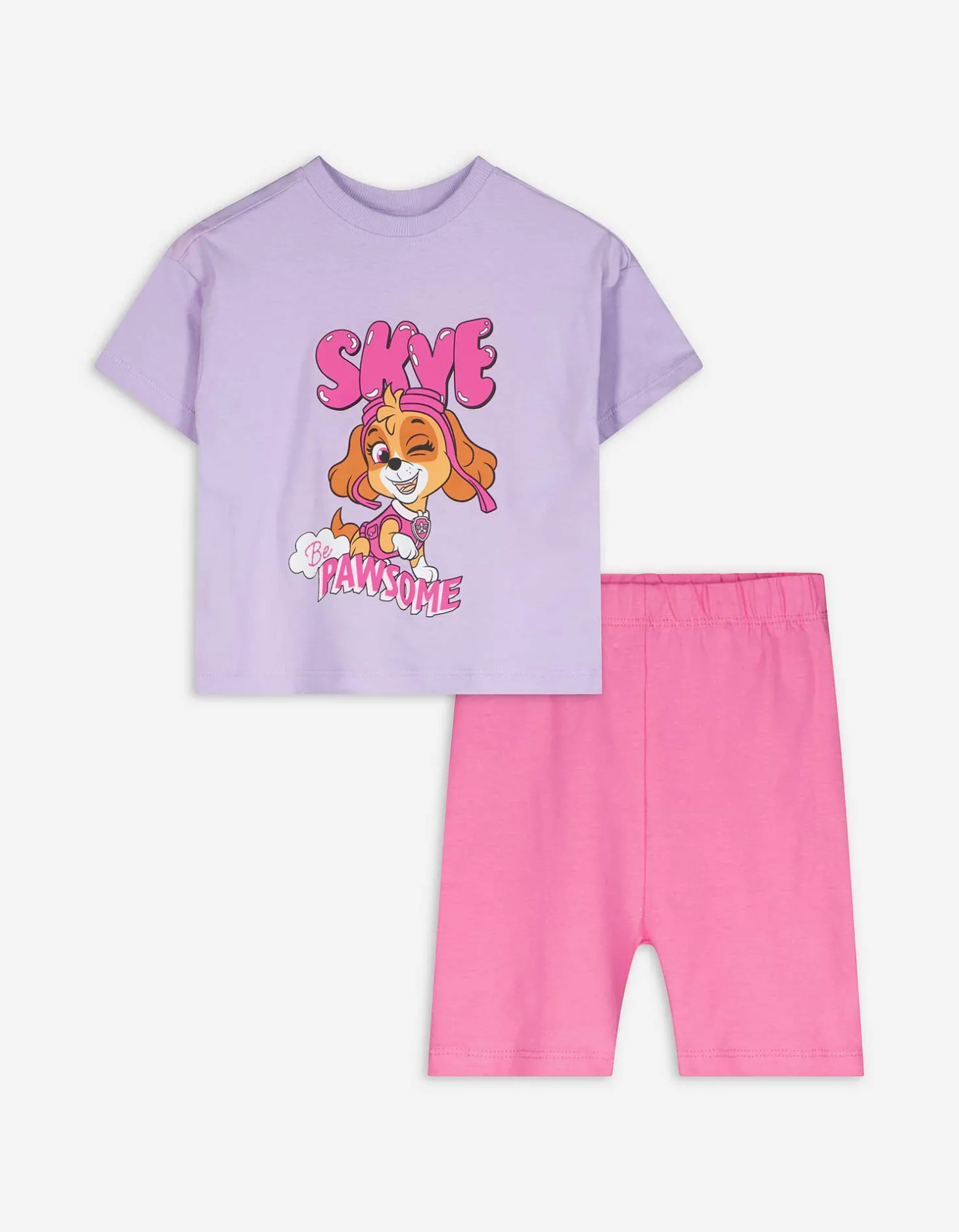 Set van T-shirt en broek - Paw Patrol - lila