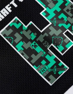 Set van T-shirt en shorts - Minecraft - zwart