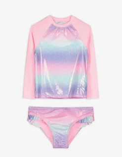 Set van UV-shirt en UV-broek - Kleurverloop - roze