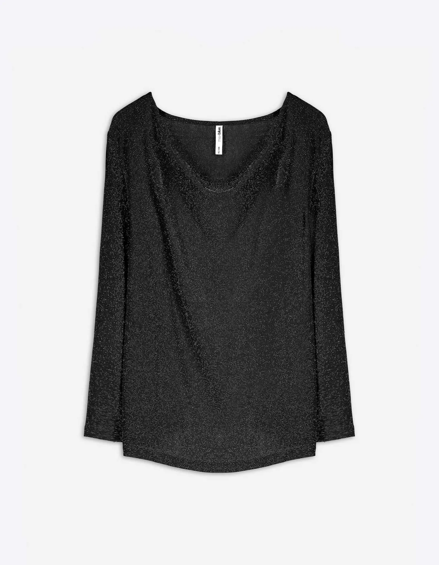 Shirt - Elastische randen - zwart