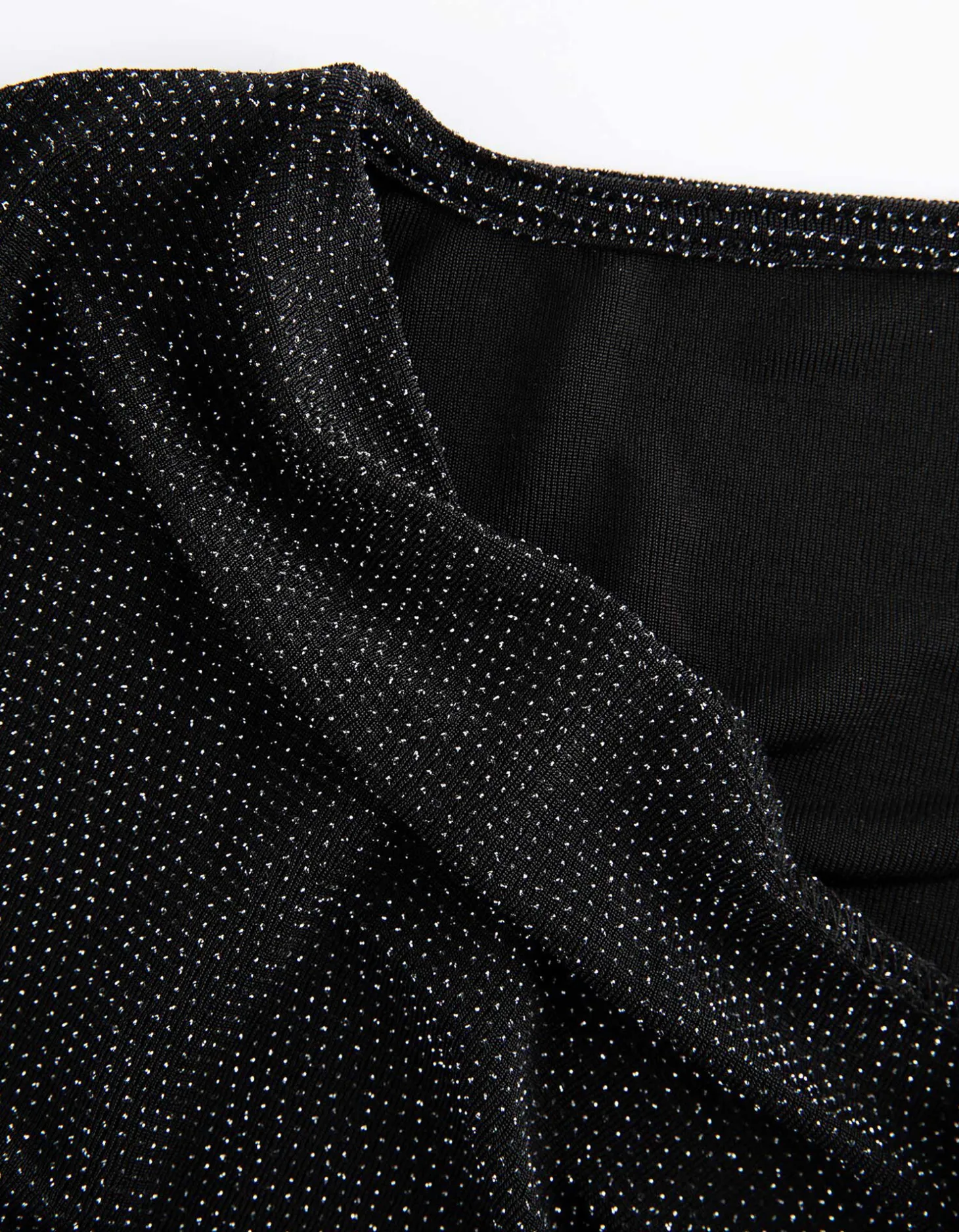 Shirt - Elastische randen - zwart