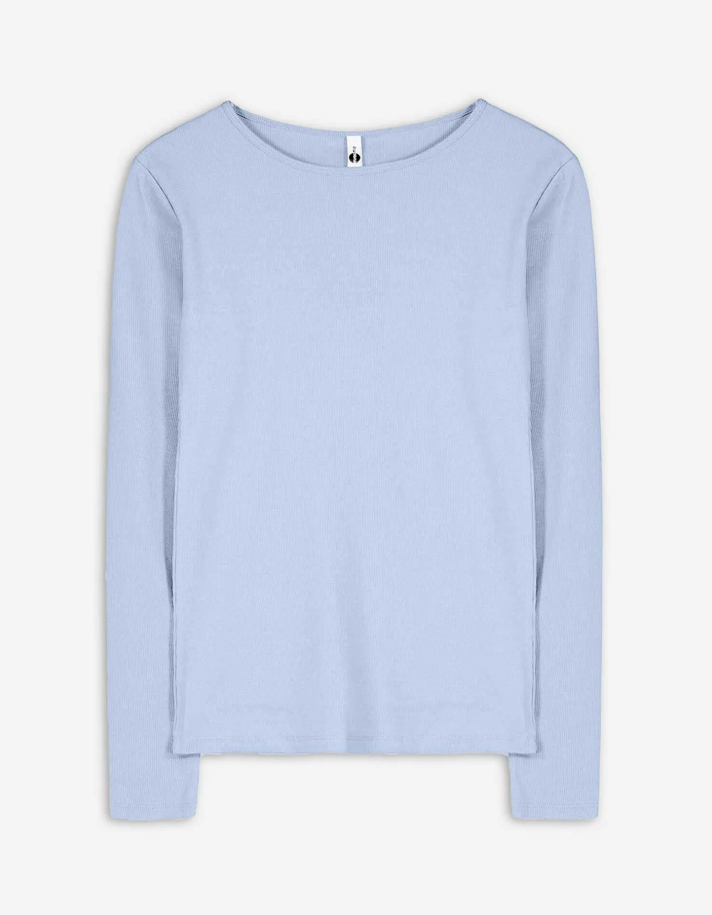 Shirt - Geribde structuur - lichtblauw