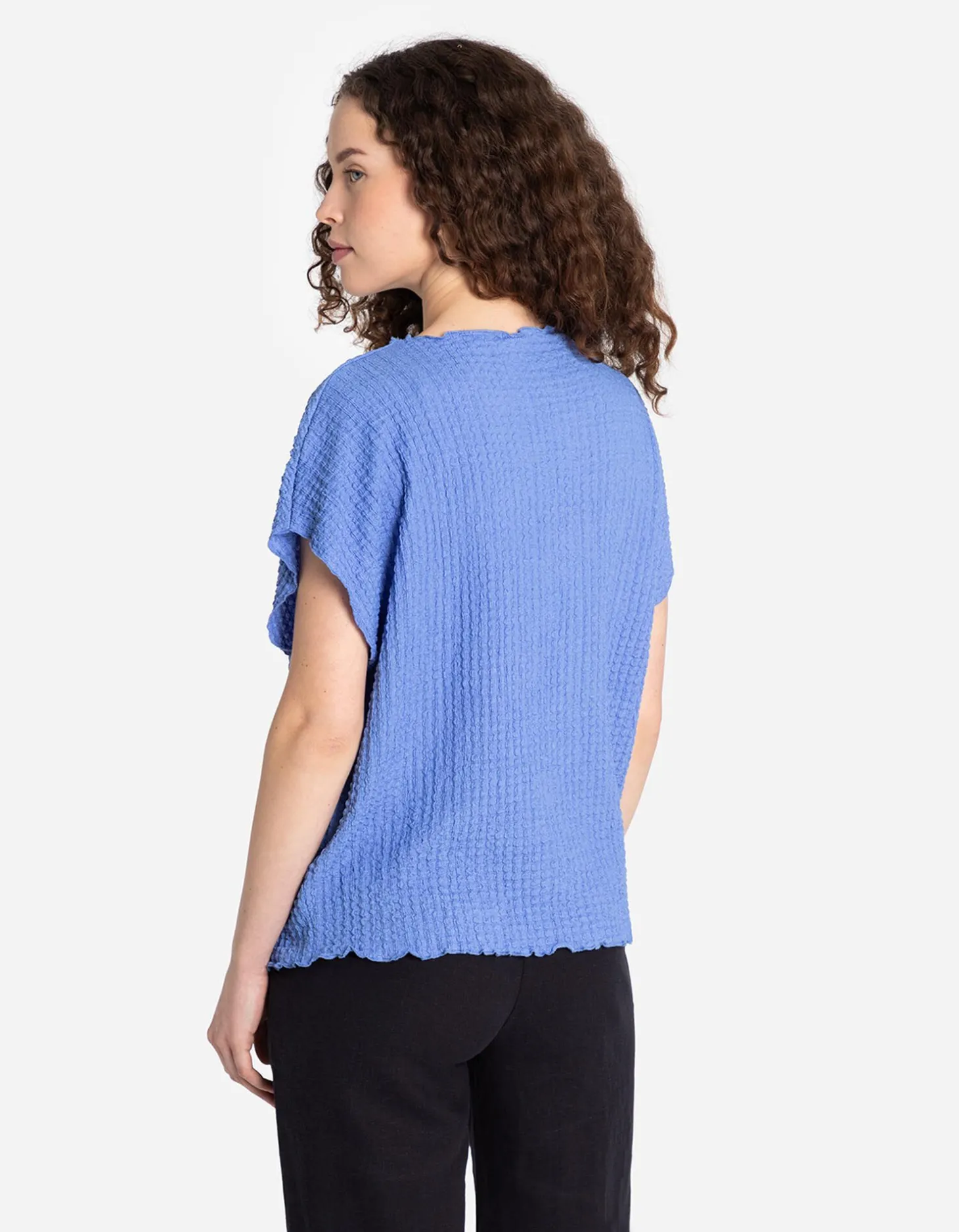 Shirt - Hals - blauw