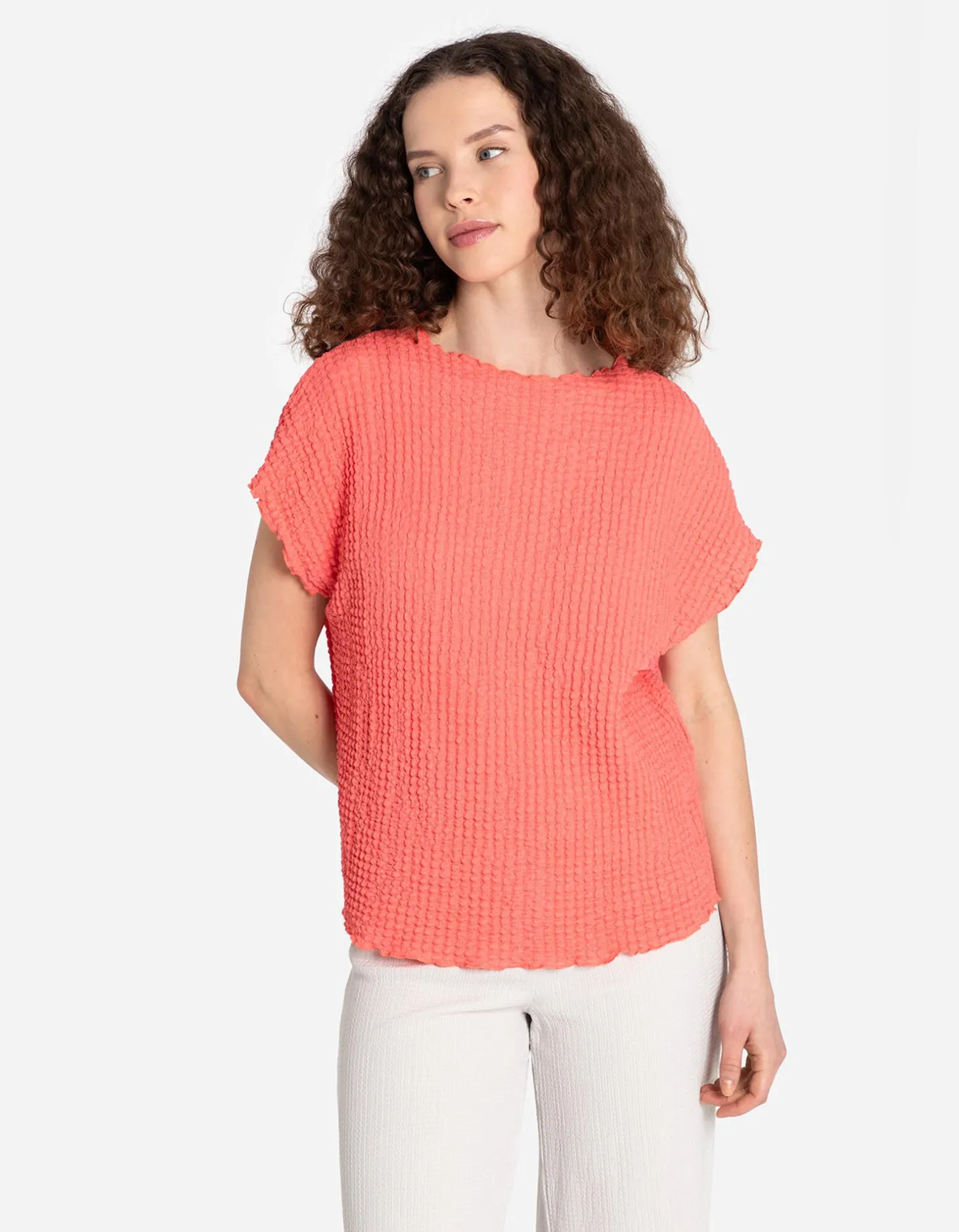 Shirt - Hals - lichtrood