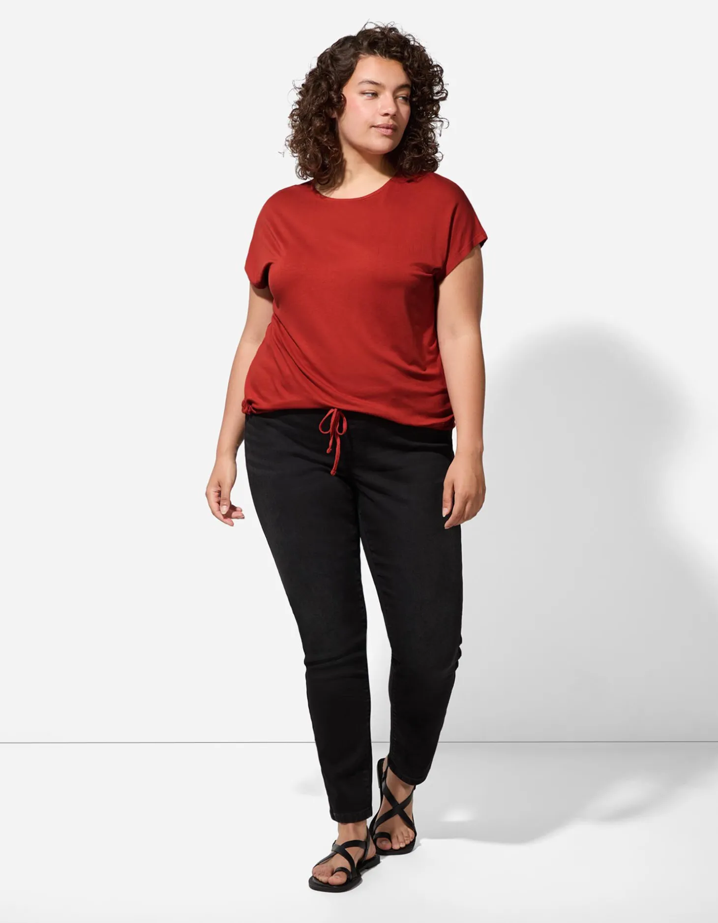 Shirt - Koord - donkerrood