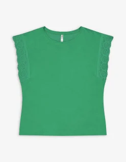 Shirt - Mouwen met volants - groen