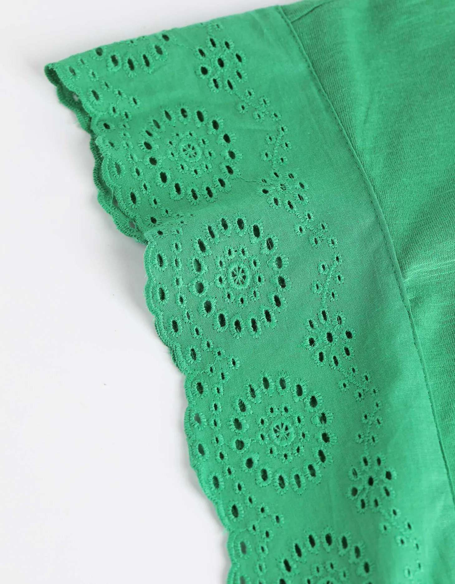 Shirt - Mouwen met volants - groen