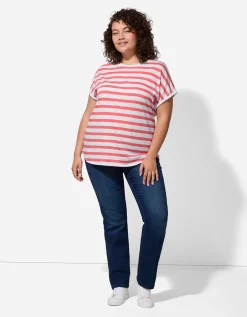 Shirt - Strepen - lichtrood
