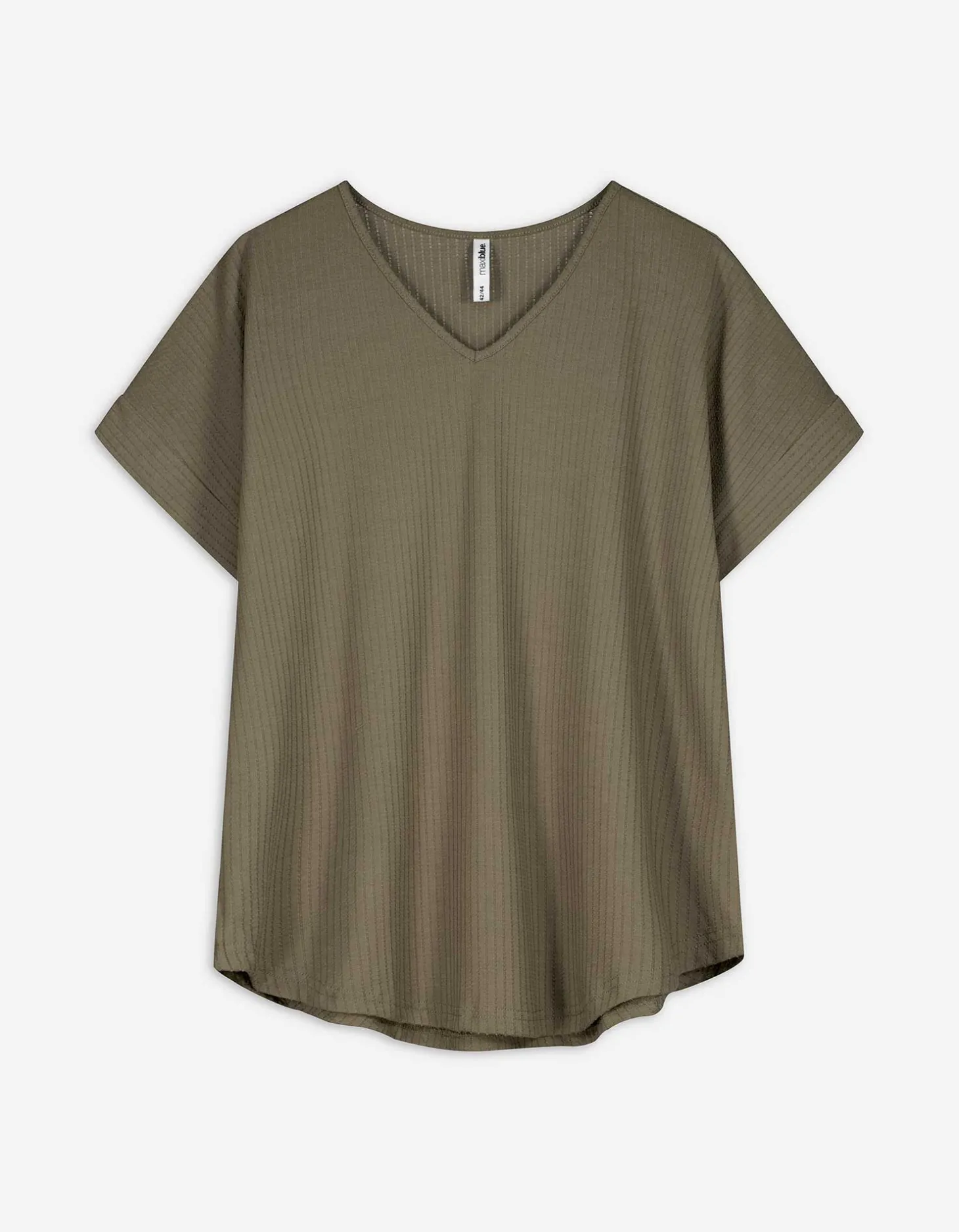 Shirt - V-hals - donkergroen