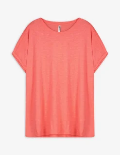 Shirt - Zijsplit - donkerrood