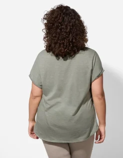Shirt - Zijsplit - lichtgroen