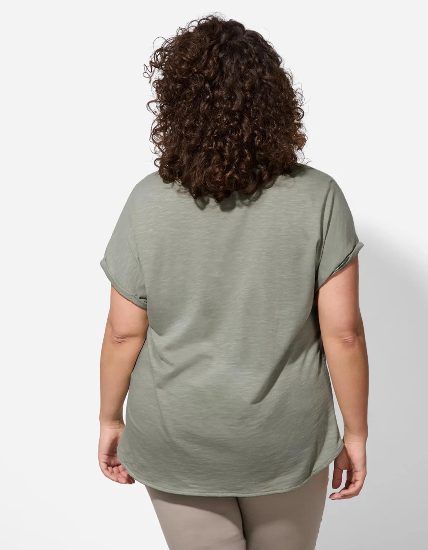 Shirt - Zijsplit - lichtgroen