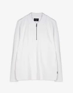Shirt met lange mouwen - Ritssluiting - wit