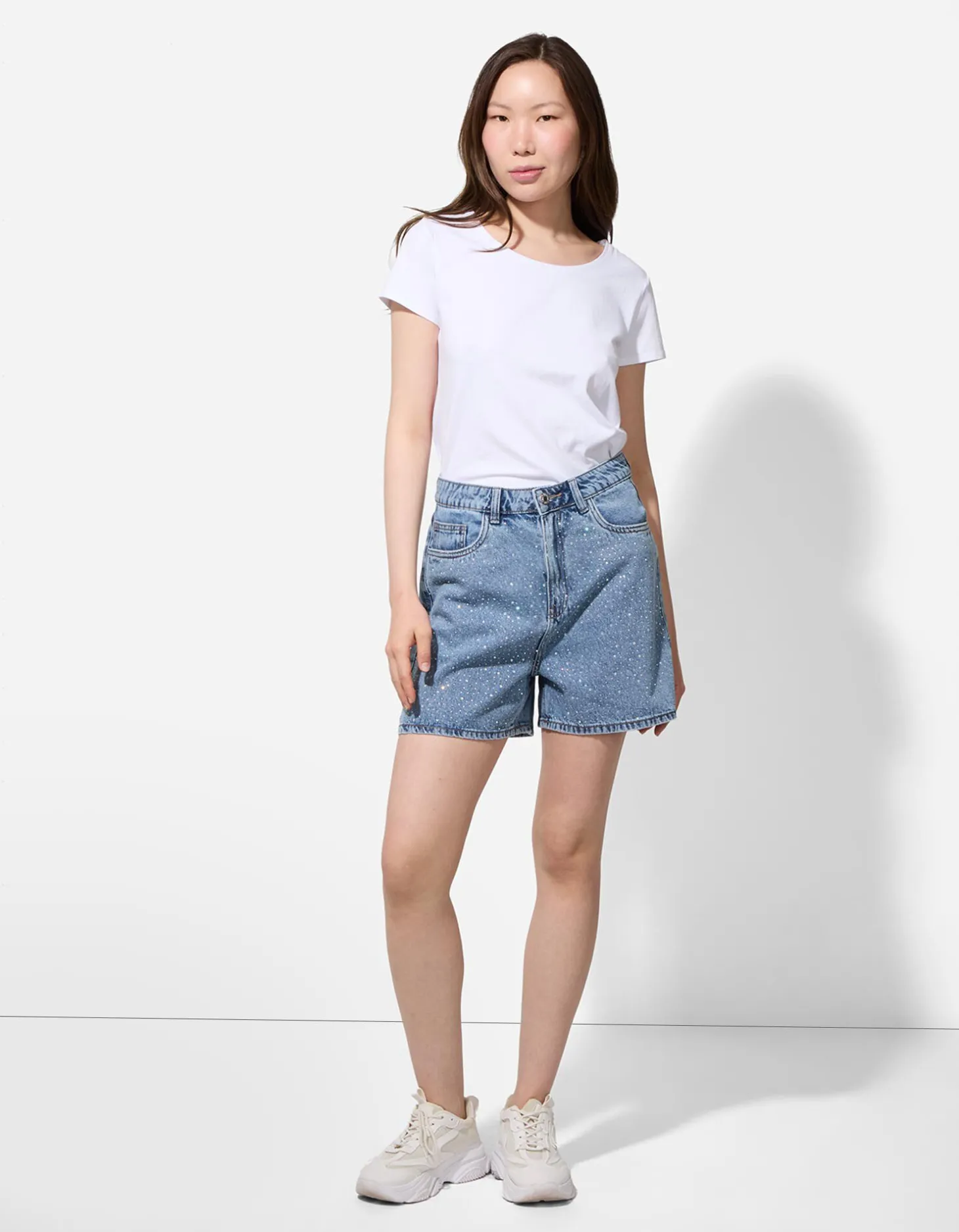 Short - Hoge taille - blauw