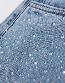 Short - Hoge taille - blauw