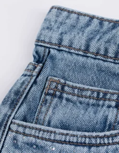 Short - Hoge taille - blauw