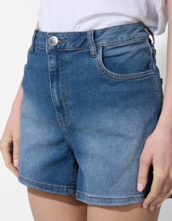 Short - Hoge taille - blauw
