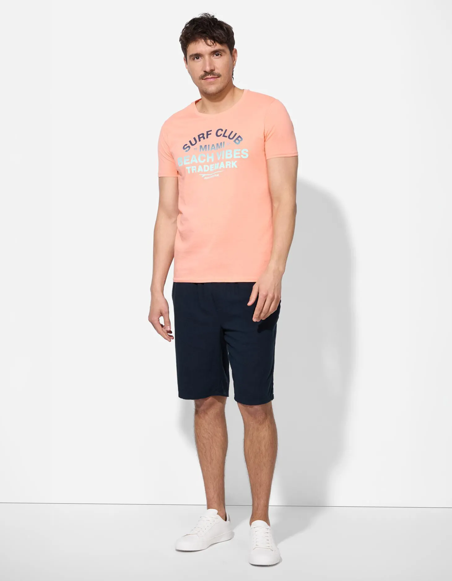 Short - Linnenmix - donkerblauw
