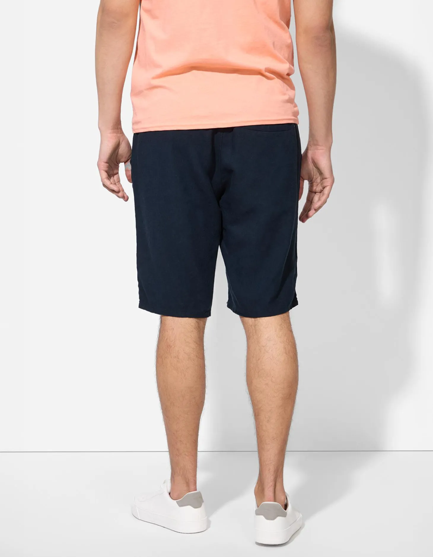 Short - Linnenmix - donkerblauw