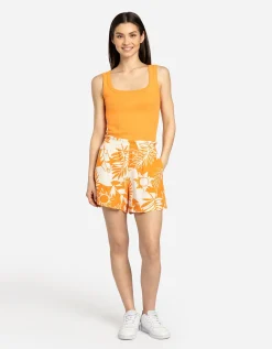 Short - Linnenmix - oranje