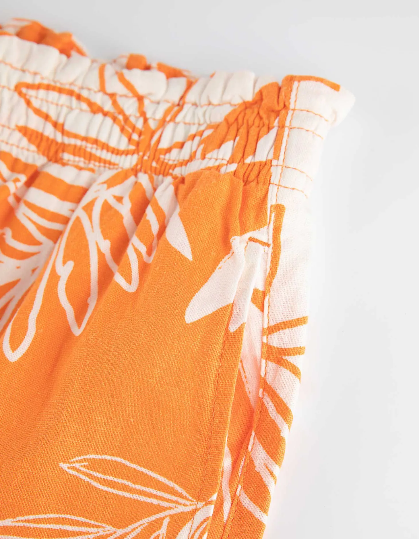 Short - Linnenmix - oranje