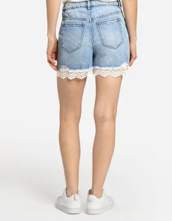 Short - Met kant - lichtblauw