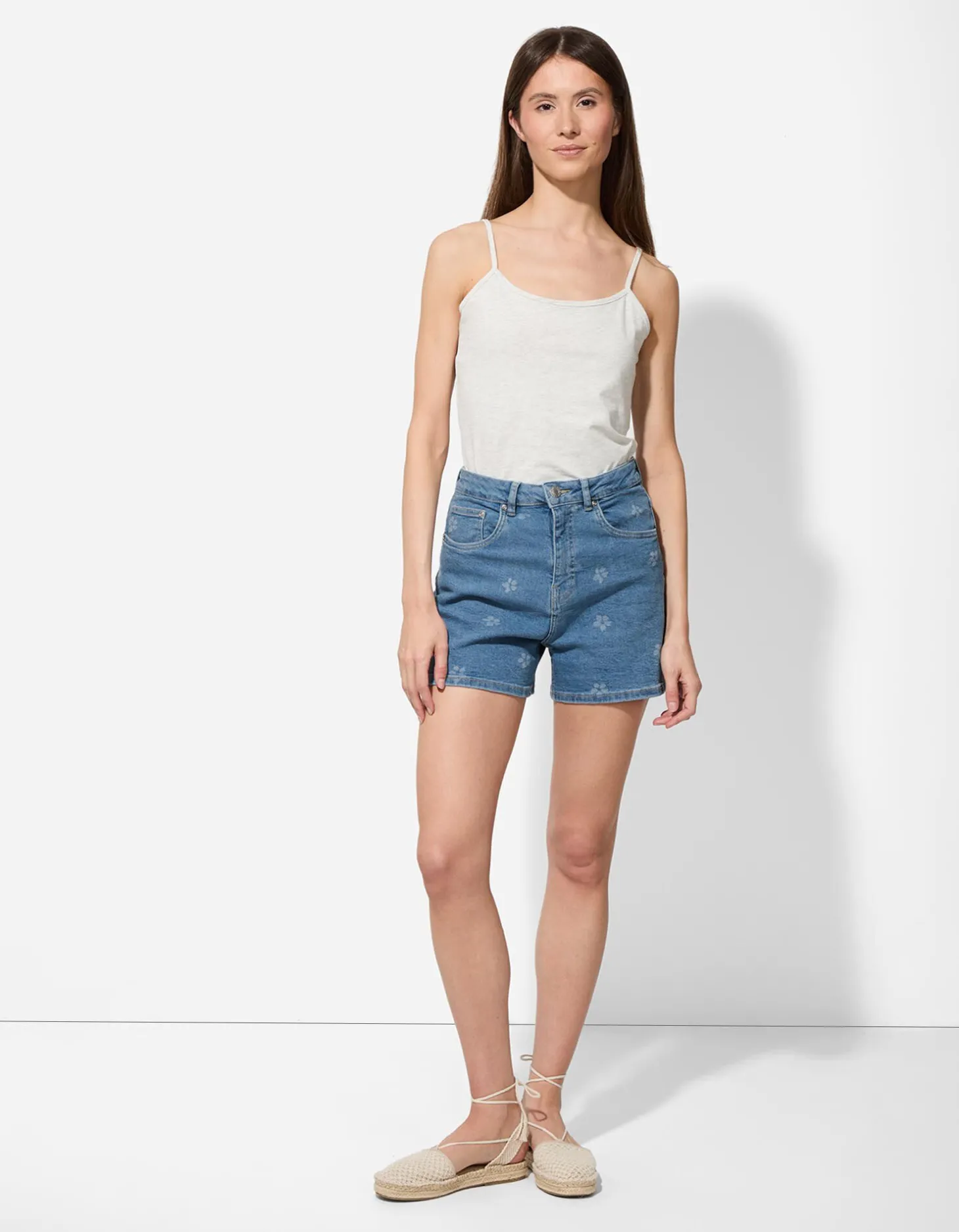 Short - Motief all-over - blauw