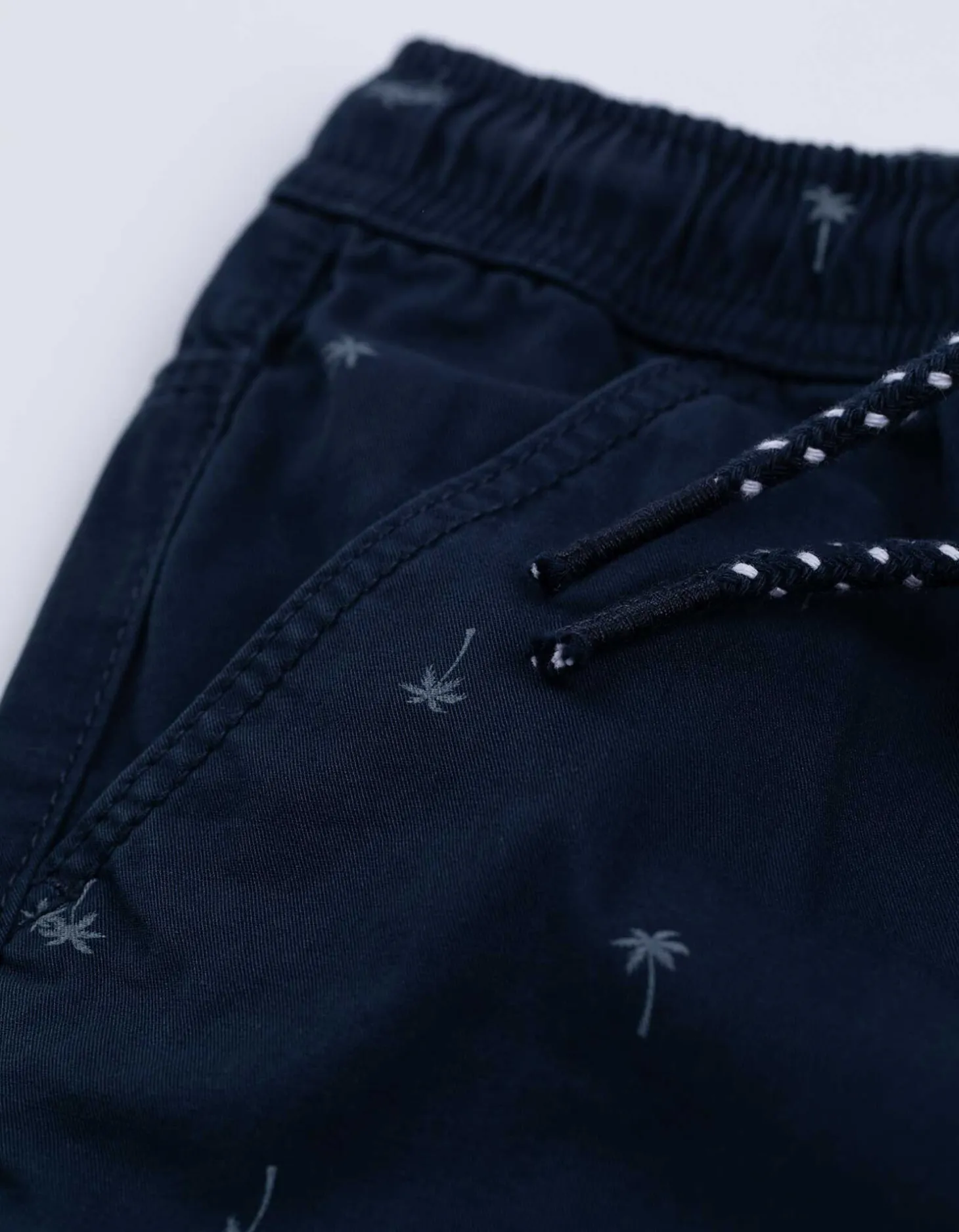 Short - Motief all-over - donkerblauw