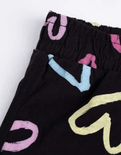 Short - Print all-over - zwart