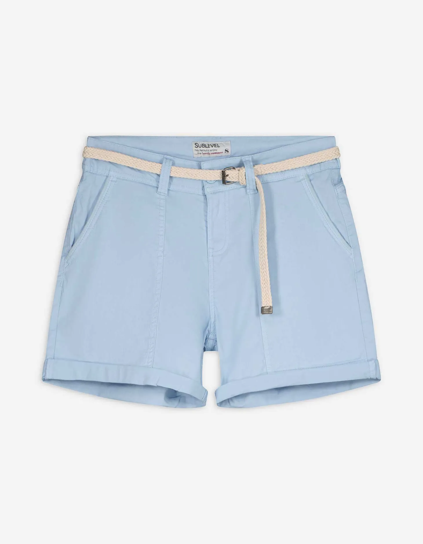 Short - Siernaden - lichtblauw