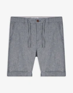 Short - Vaste pijpomslag - donkerblauw