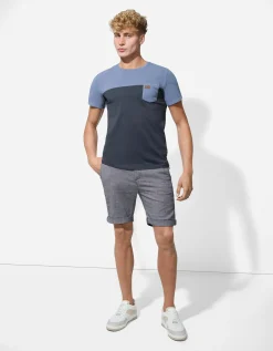 Short - Vaste pijpomslag - donkerblauw