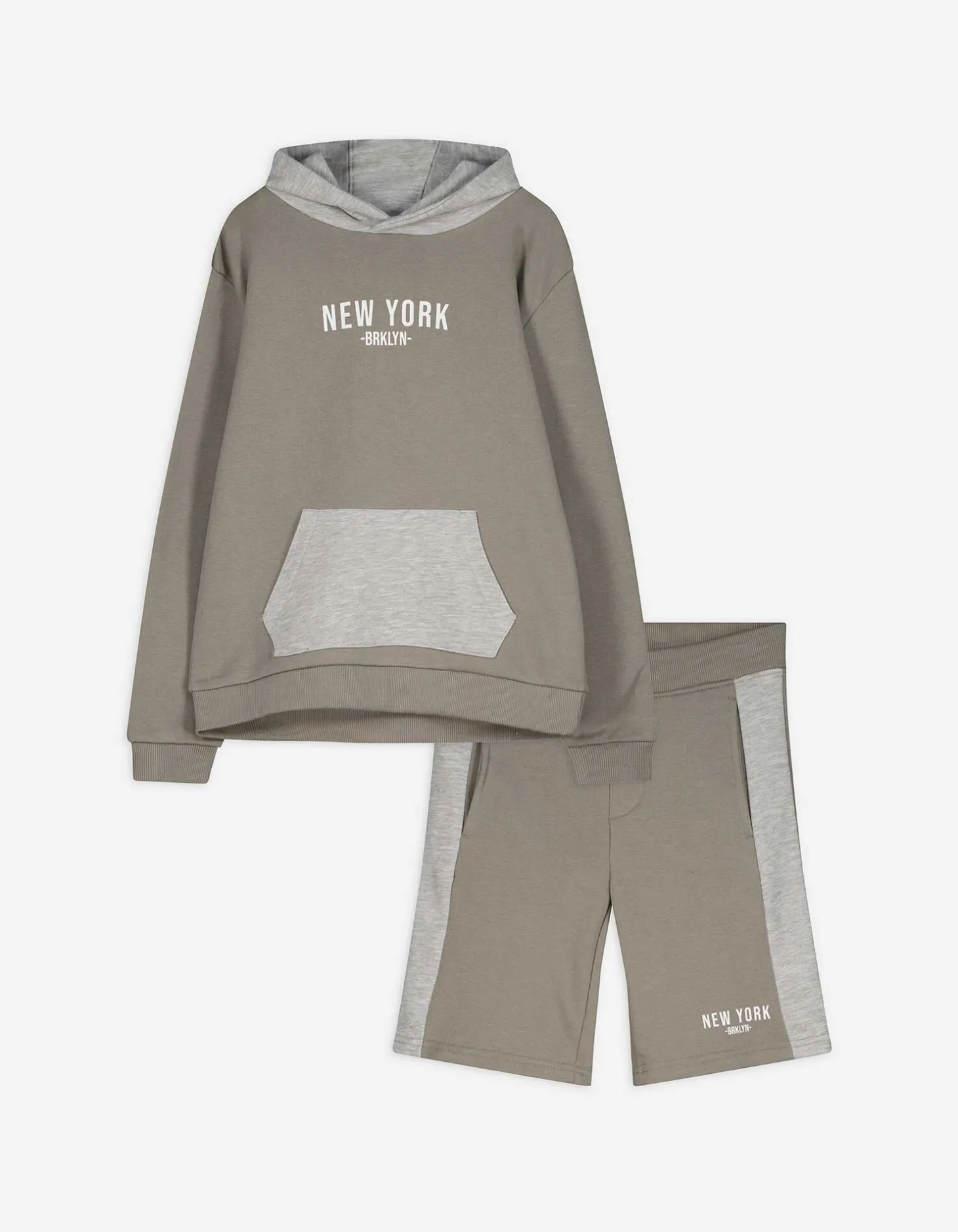 Sweater en broek set - Sweatstof - donkergroen
