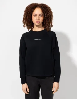 Sweatshirt - Afdrukken achteraan - zwart