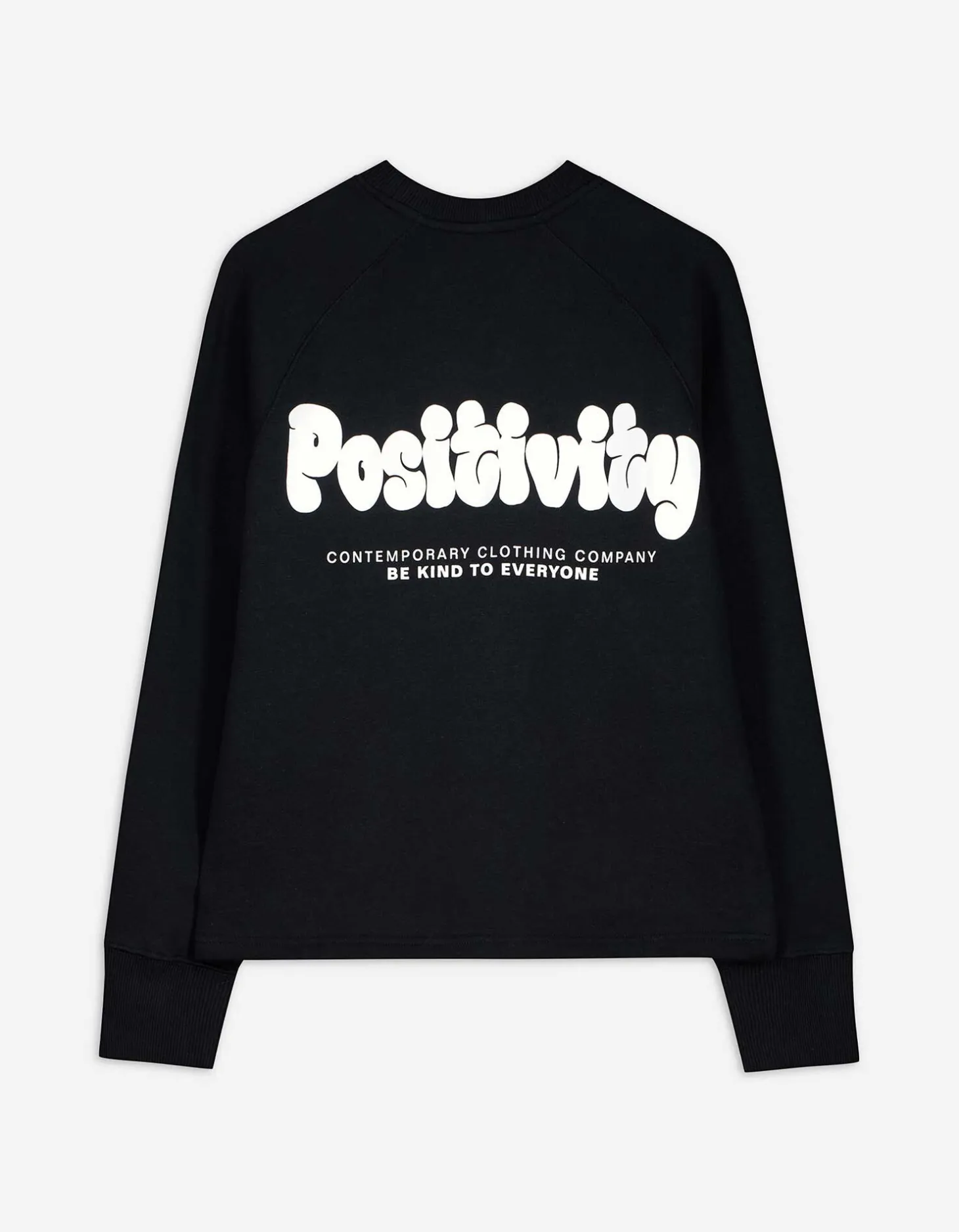 Sweatshirt - Afdrukken achteraan - zwart