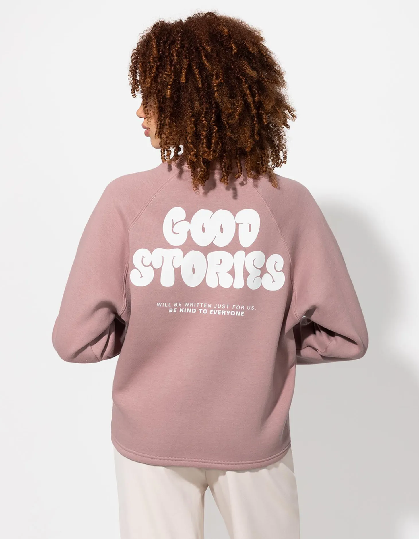 Sweatshirt - Afdrukken achteraan - roze